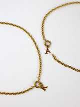 Rosetta Bold Chain A-Z Letter Pendant Necklace - Stainless Steel