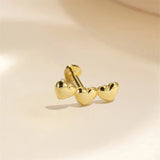 Rani Heart Screw Flat Back Helix Stud Earring Gold- 1 piece