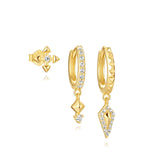Sylvie Dangle Earring Set - GOLD