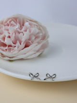 925 Sterling Silver Dainty Bow Stud Earring