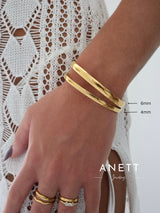 Hope Plain Gold Bangle Stainless Steel