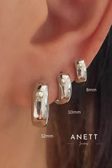 5mm Basic Simple Hoops 6mm 8mm 10mm 12mm SILVER