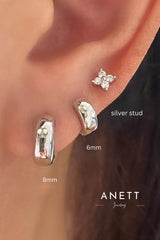 5mm Basic Simple Hoops 6mm 8mm 10mm 12mm SILVER