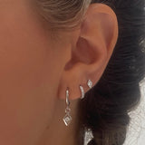 Rhombus Dangle Earrings SILVER 3 Pair Gift Box Set