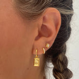 Starburst Gold Dangle Earrings