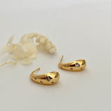 Waterdrop Gold CZ Pave Earrings