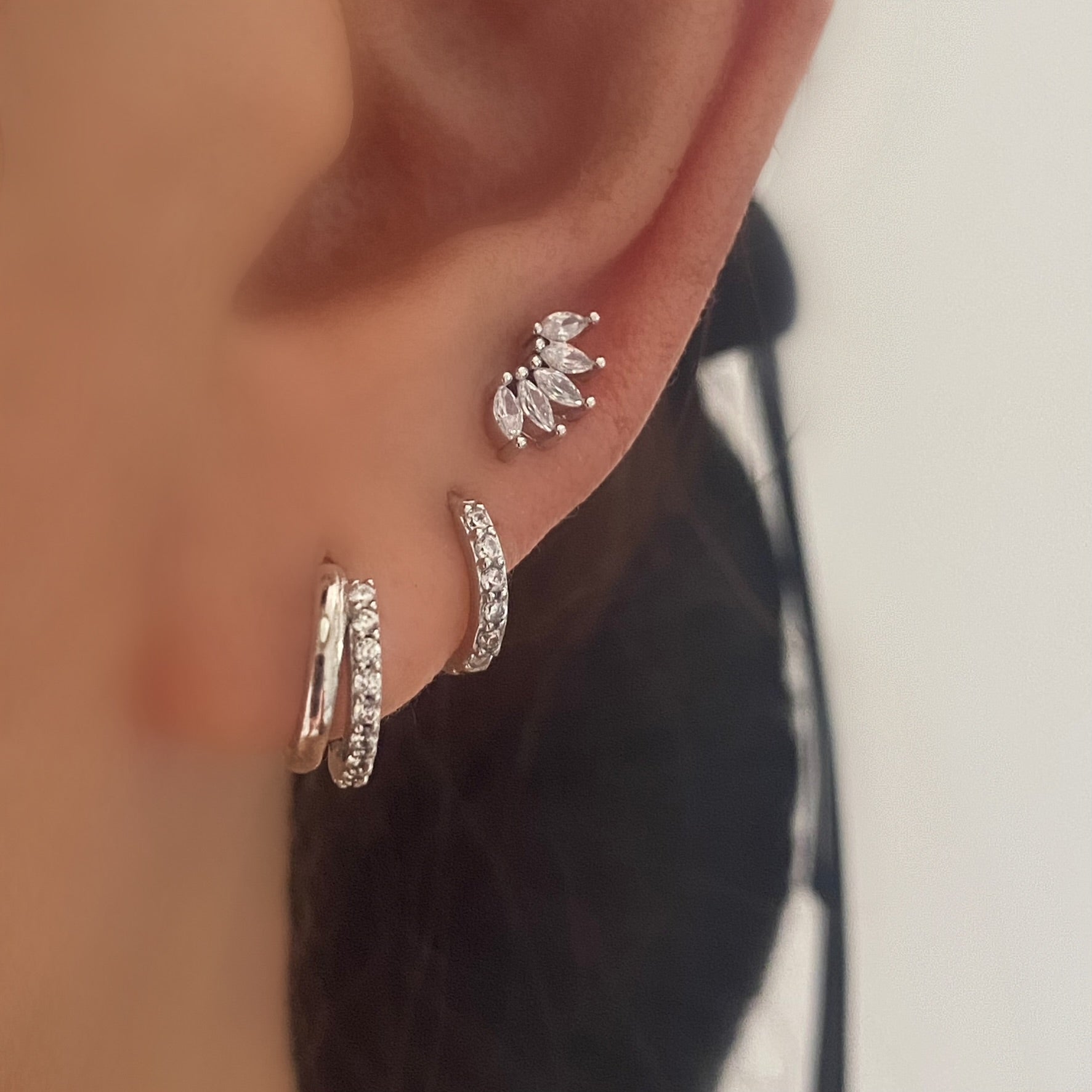 Swan SILVER Stud earrings 925 Sterling Silver