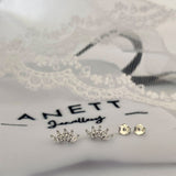 Swan SILVER Stud earrings 925 Sterling Silver