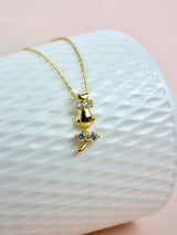 Pussycat Sterling Silver Necklace - Gold