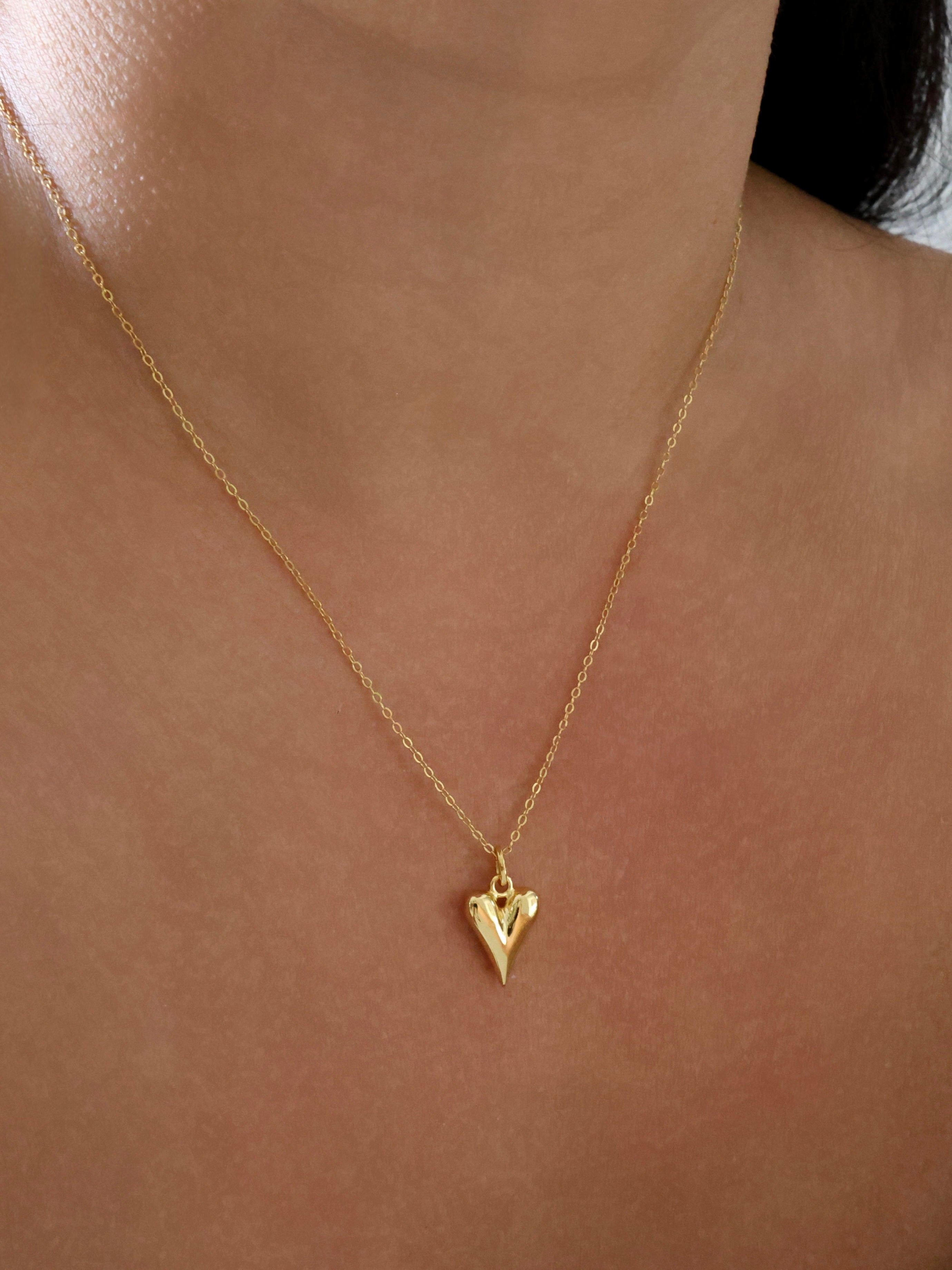 Pippa Heart Sterling Silver Necklace - Gold