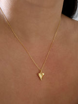Pippa Heart Sterling Silver Necklace - Gold