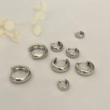 5mm Basic Simple Hoops 6mm 8mm 10mm 12mm SILVER