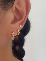 Faye Cubic huggie Hoop Earrings GOLD