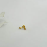 Ball Screw back Helix Angel Stud Earring GOLD- 1 piece