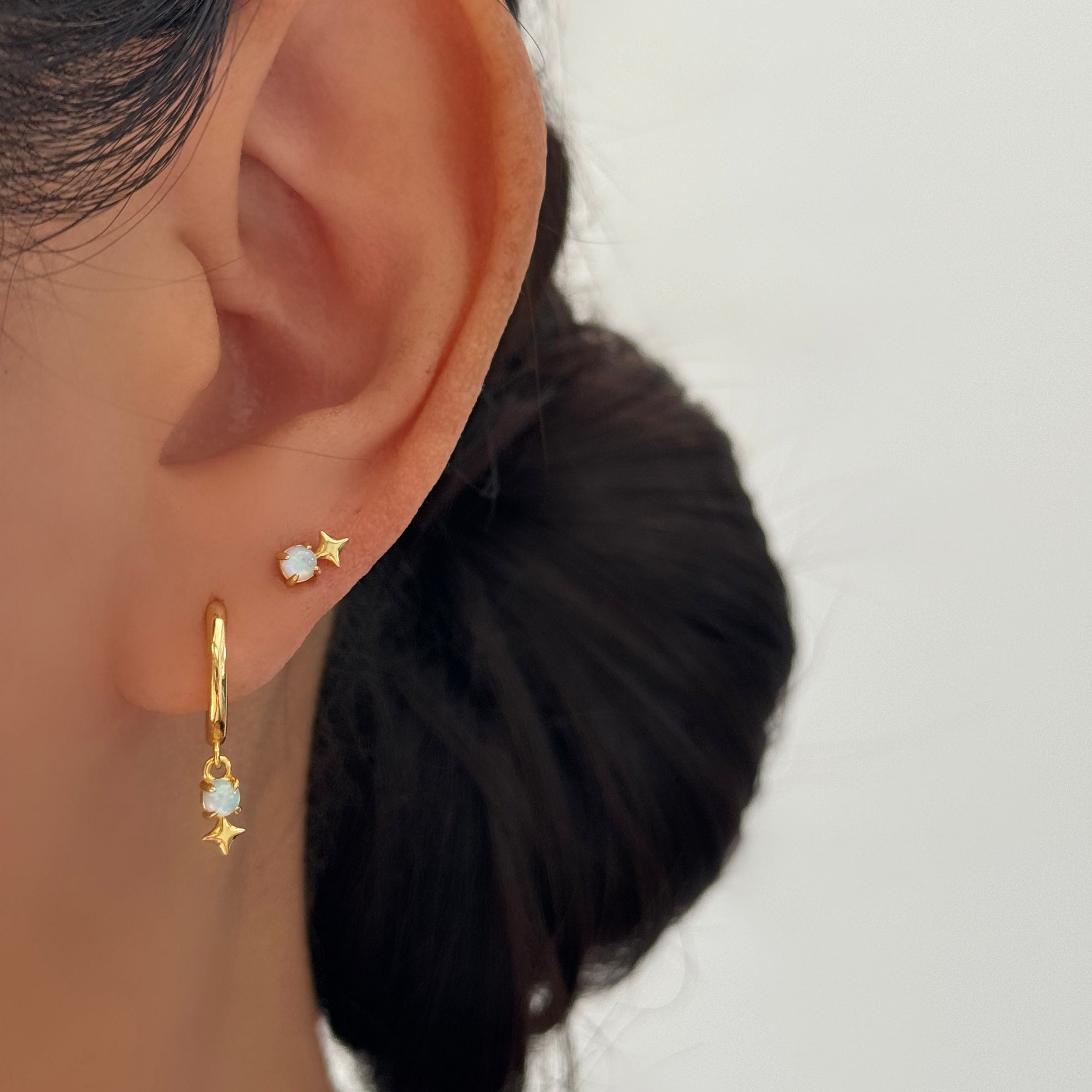 Tiny Opal Star Stud