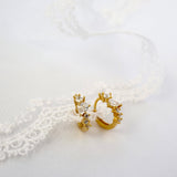 Ines Blue Lagoon Dangle Earring GOLD B. Charlotte Huggie