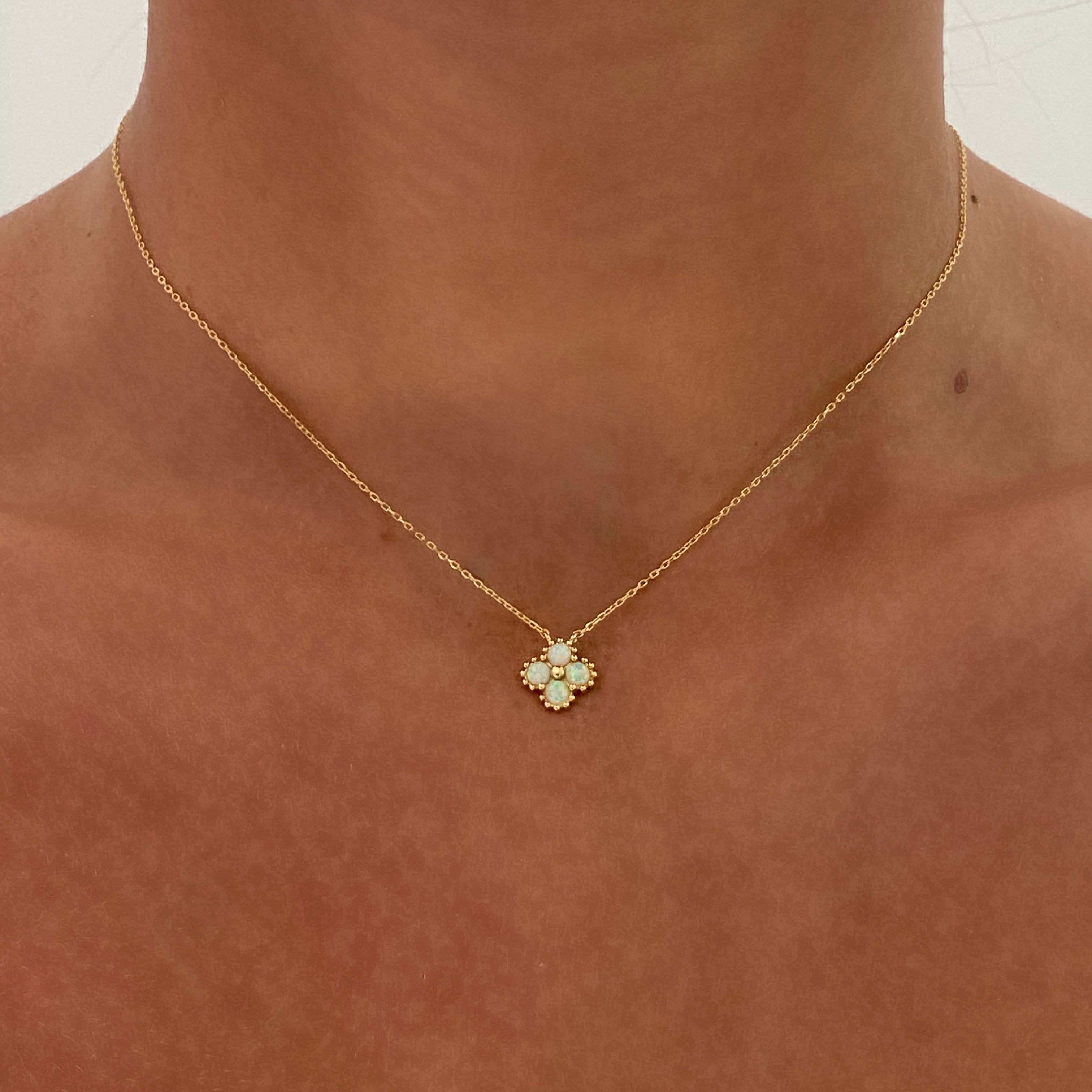 Faith Opal GOLD Necklace - Sterling Silver