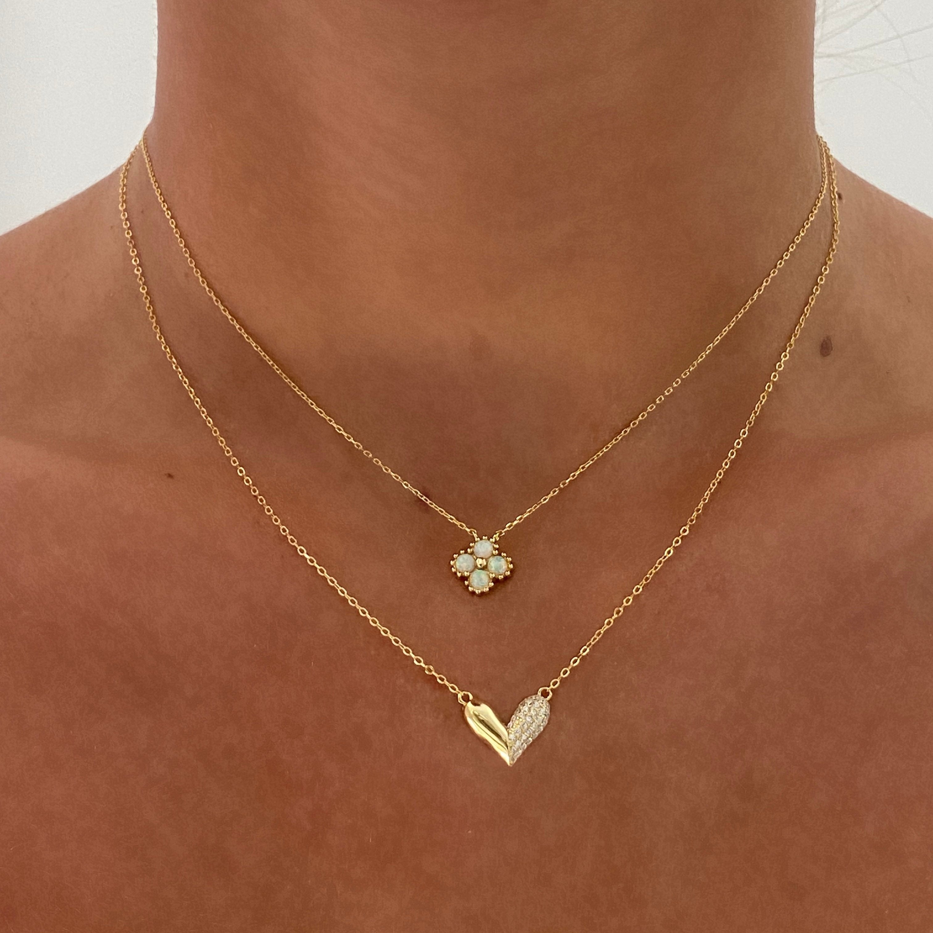 Faith Opal GOLD Necklace - Sterling Silver