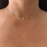 Cupid Dainty Love Heart Layering Necklace - Stainless Steel