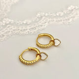 Small Love heart Dangly Earrings GOLD