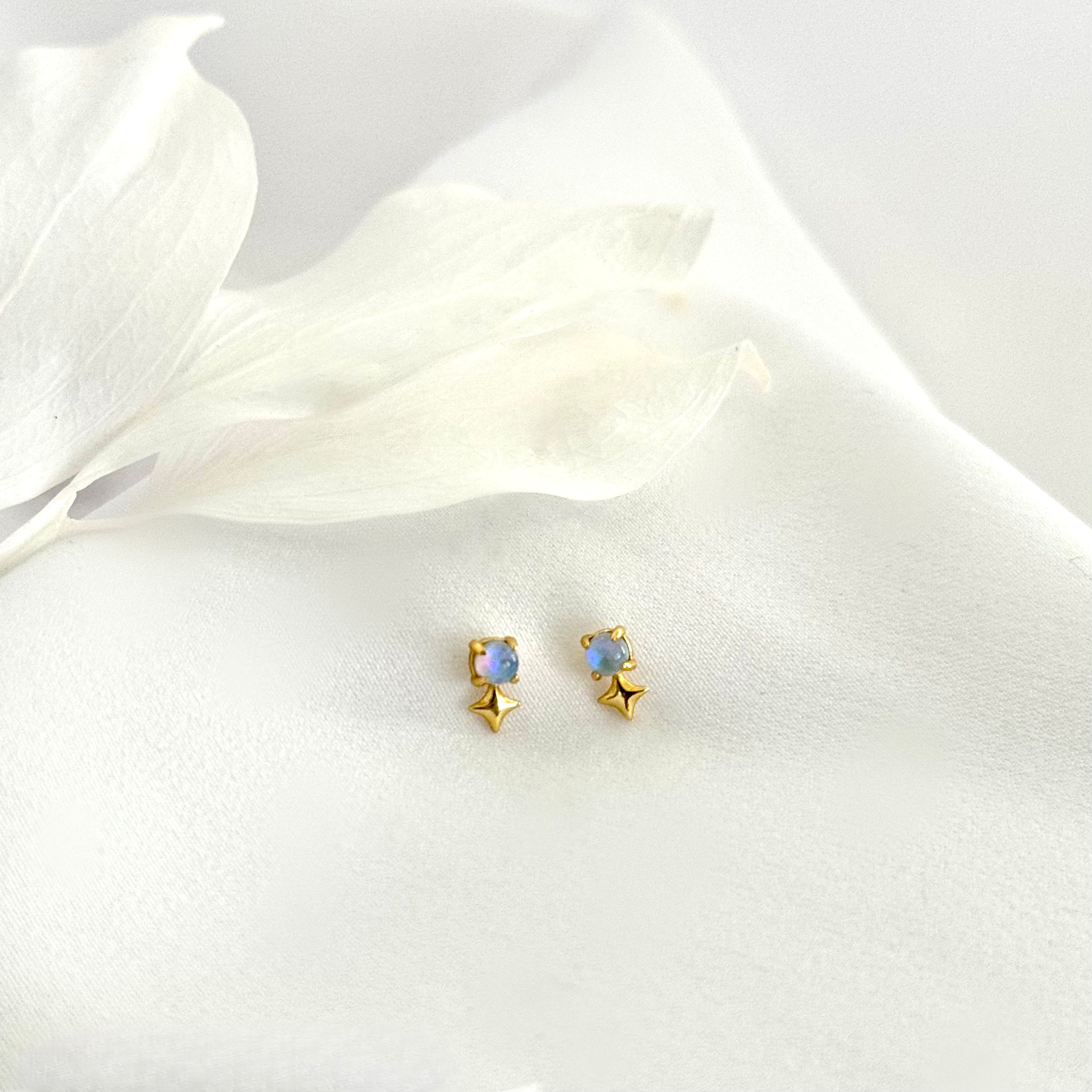 Tiny Opal Star Stud