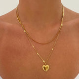 Avery Double Layered Necklace - Stainless Steel