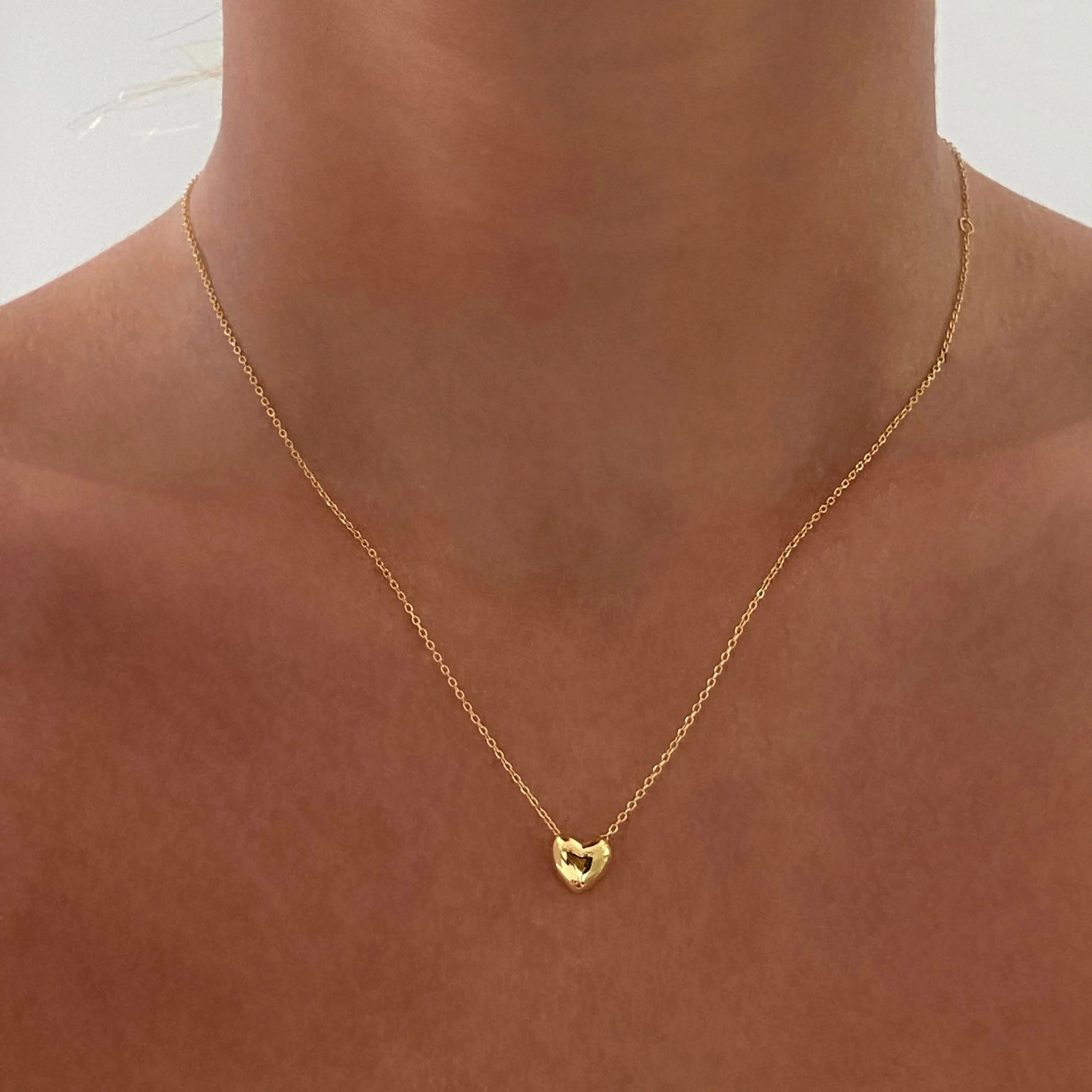 Dainty Love Heart Gold Necklace
