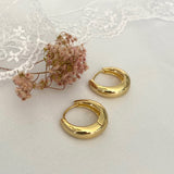 Lucy Teardrop Thick Gold Hoops 17mm 20mm