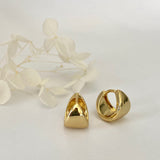 Gold Dome Hoop Earrings A. Gold Dome Hoop
