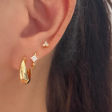 Lucy Teardrop Thick Gold Hoops 17mm 20mm A. Small 17mm