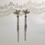 Silver Chain Long Tassel Earrings Style B