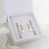Molly Pearl Chain Earring Gift Set SILVER