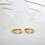 Opal Opal Opal Earrings GOLD A. Opal Hoops