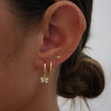 Nabi Bow Dangle Earrings Set GOLD