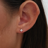 4 Clover Silver Stud Earrings- Sterling Silver