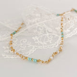 Pearl Beads Layering Dainty Thin Gold Necklace