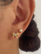 Pearl Stud GOLD Earrings 4mm