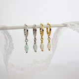 Tulip Opal Dangle Earrings SILVER A. Dangle