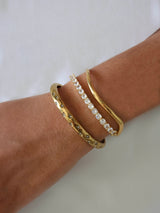 Celestial Glow Bangle Stacks Stainless Steel