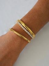 Hope Plain Gold Bangle Stainless Steel