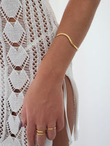 Selene Wave Bangle Stainless Steel