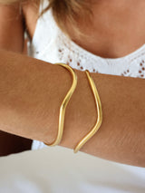 Selene Wave Bangle Stainless Steel