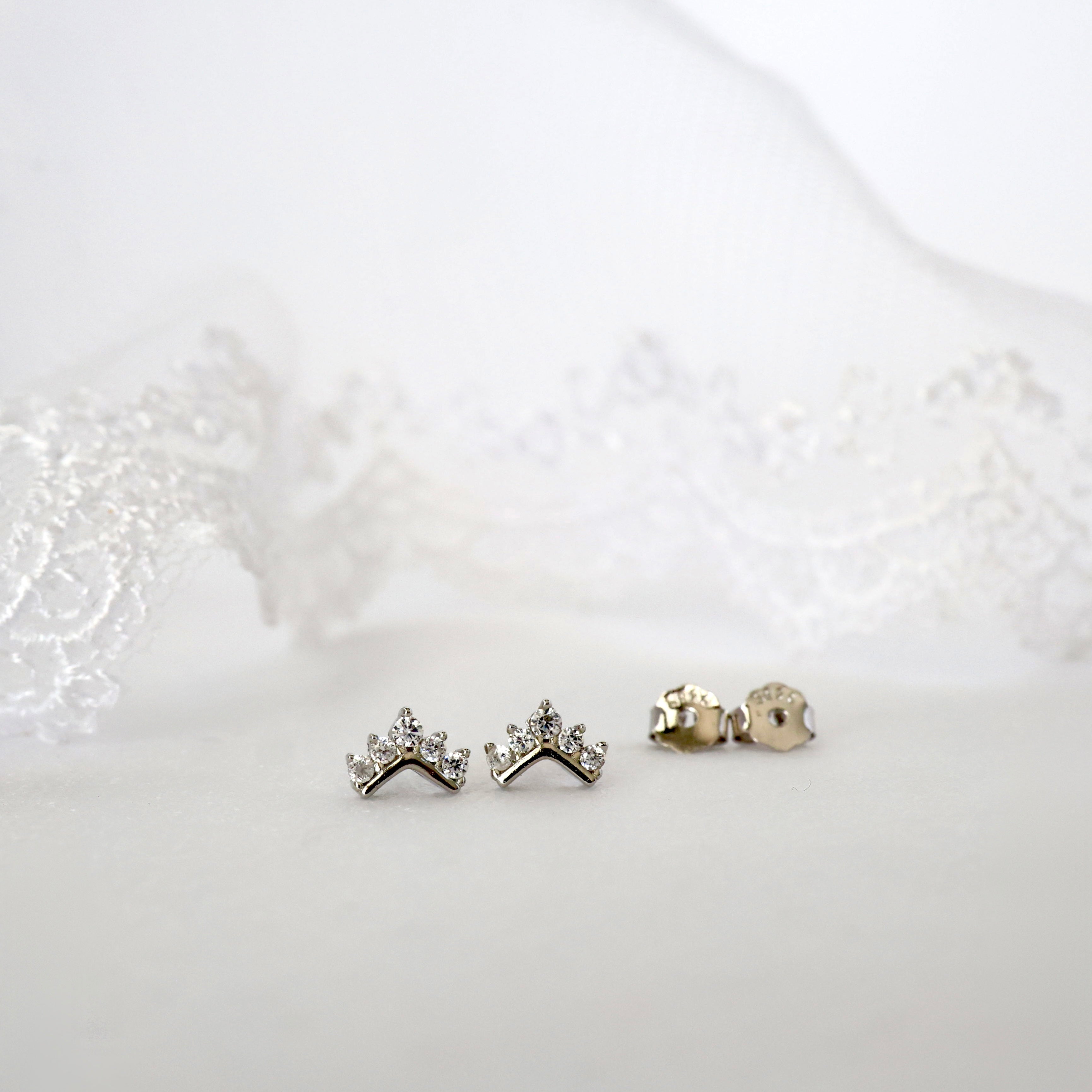 Clara Mini Stud Earrings SILVER
