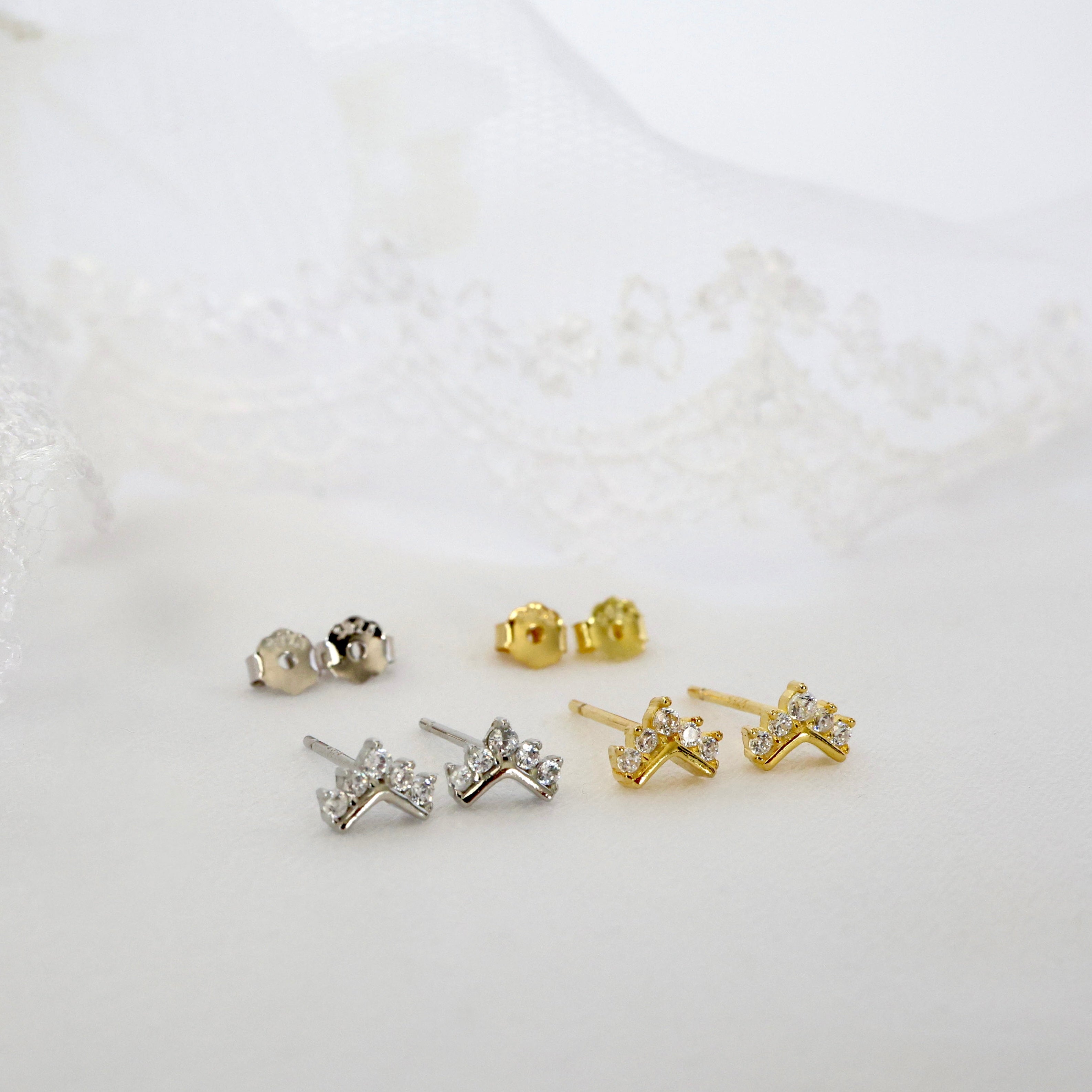 Clara Mini Stud Earrings SILVER