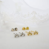 Clara Mini Stud Earrings SILVER