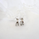 Jessica X Cross Hoop Earrings SILVER