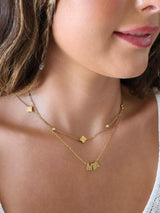 Bess Golden Clover Necklace - Stainless Steel