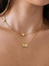 Bess Golden Clover Necklace - Stainless Steel