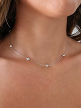 Blooming Grace Sterling Silver Necklace- Silver