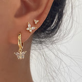 3 Clover Stud Earrings GOLD